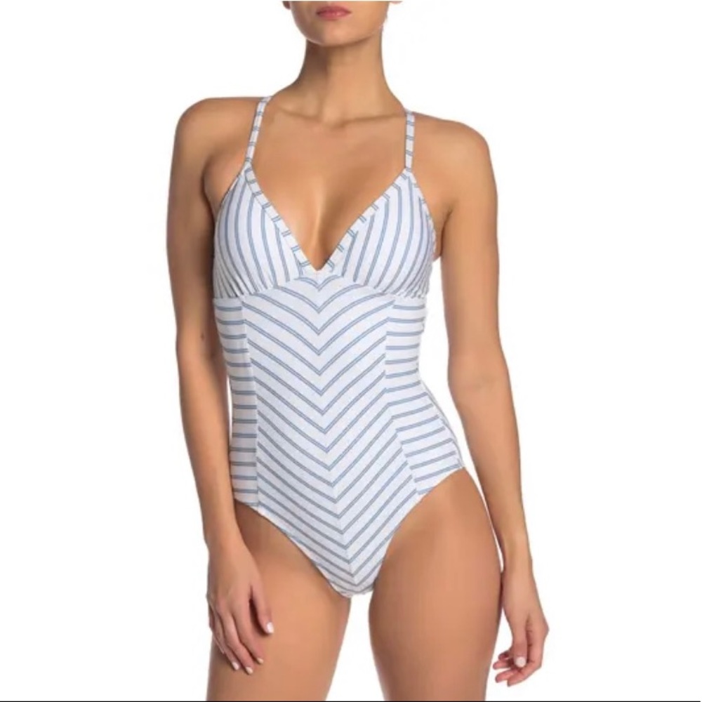 Splendid Stormy Story Lace-Up One-Piece Swimsuit